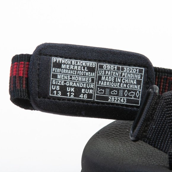 Merrell Python Black and Red Strap Sandals - Picture 5 of 5